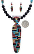 Southwestern Multicolor Pendant Necklace And Earrings Set PX35250